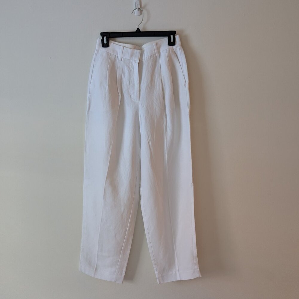Aritzia White Carrot Linen Pant - Picture 3 of 7